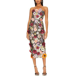 Bronx and Banco Floral Strapless Dress - Multicolor